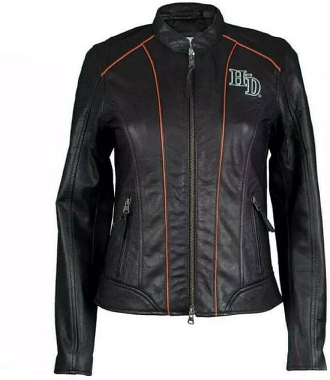Women’s Black Classic Harley Davidson Motorcycle Leather Jacket