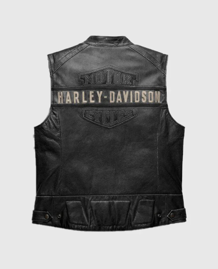 Men's Harley Davidson Passing Link Leather Vest