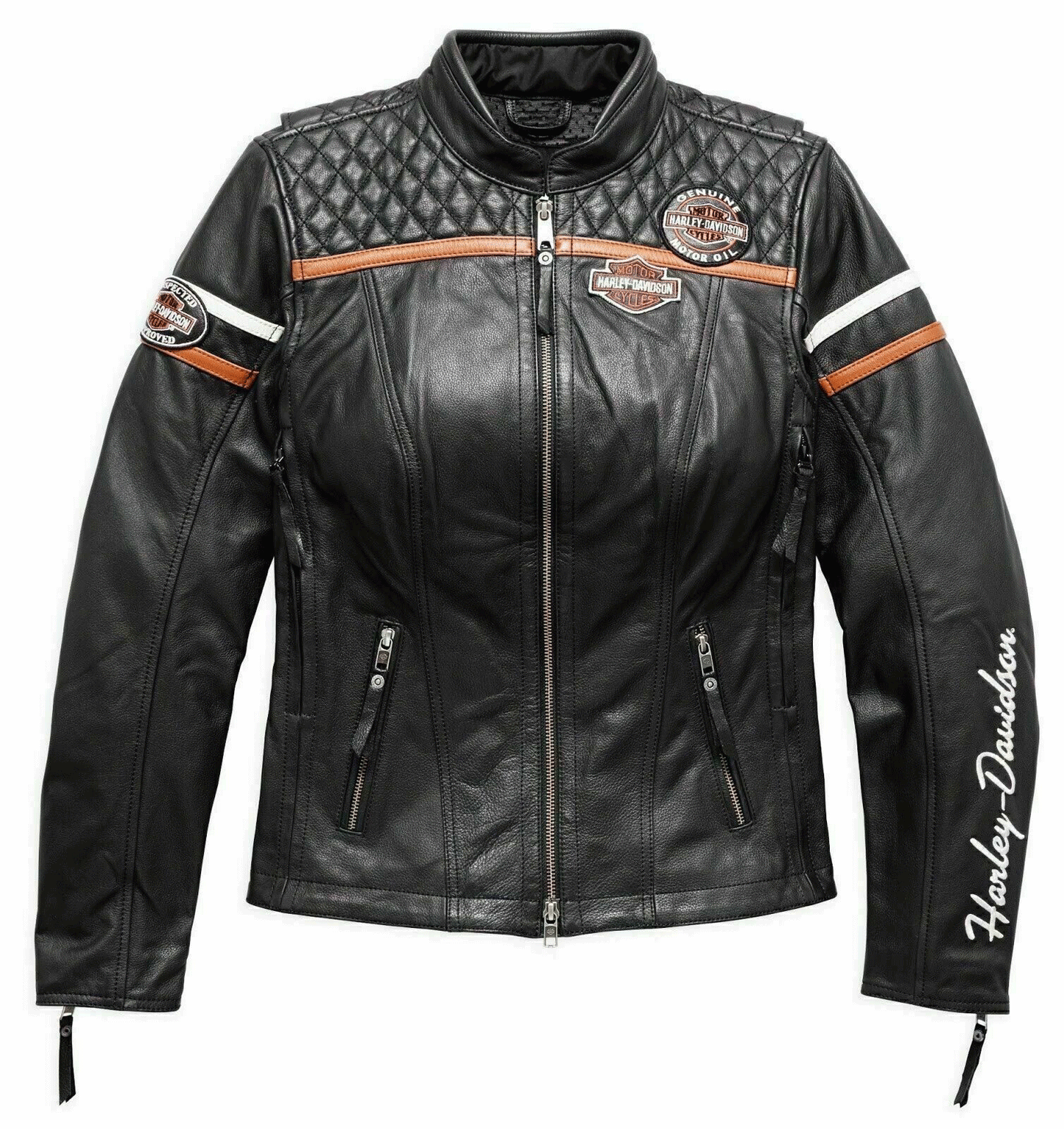 Women Harley Davidson Miss Enthusiast Triple Vent Motorcycle Jacket
