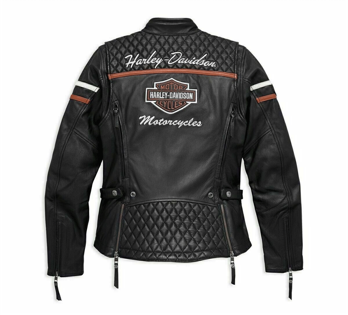 Women Harley Davidson Miss Enthusiast Triple Vent Motorcycle Jacket