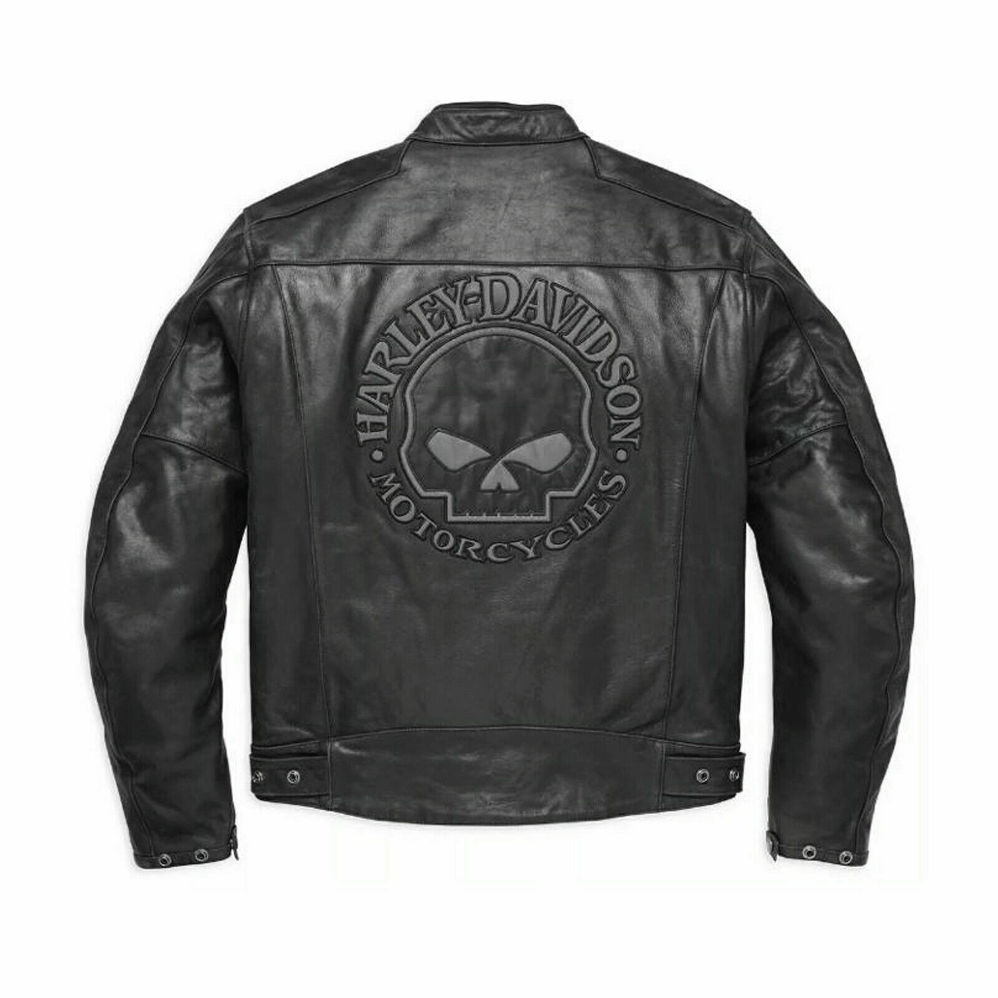 Harley Davidson Men's Reflective Skull Leather Jacket