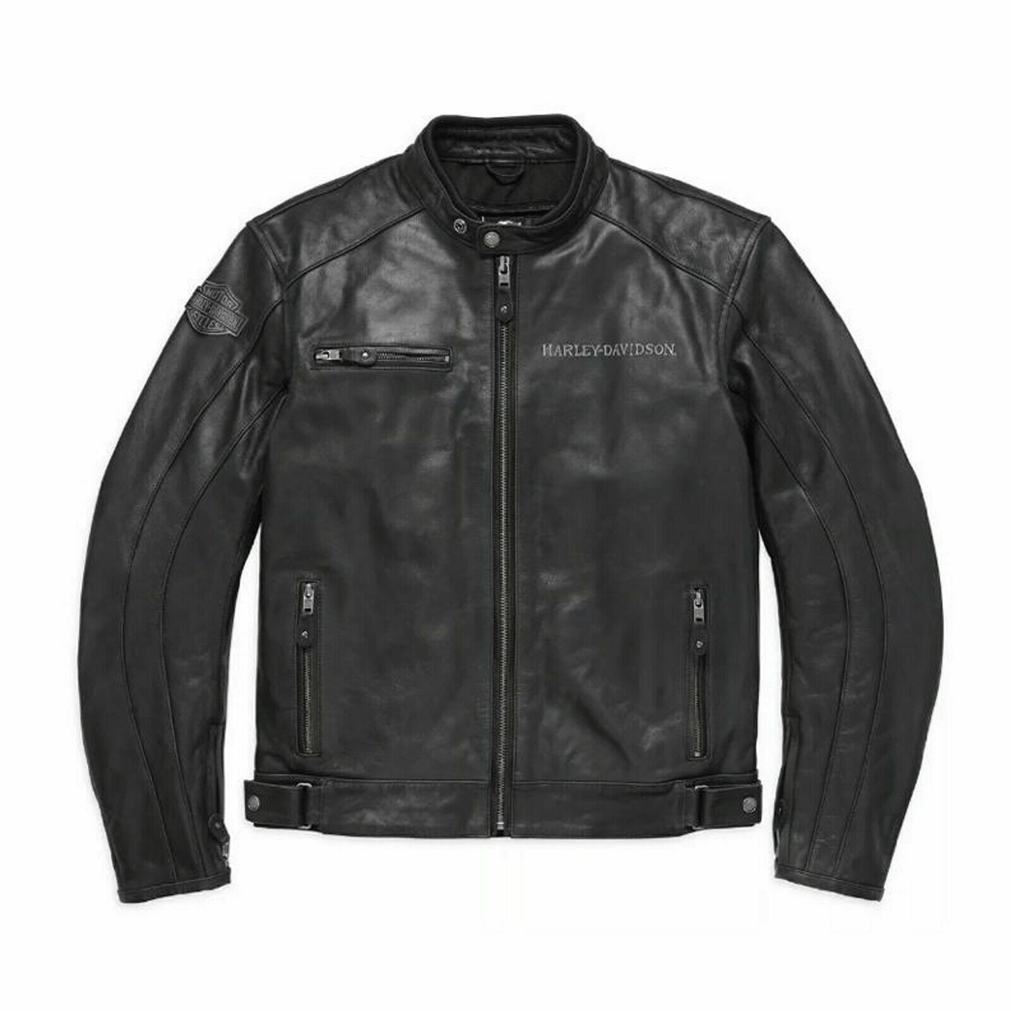 Harley Davidson Men's Reflective Skull Leather Jacket