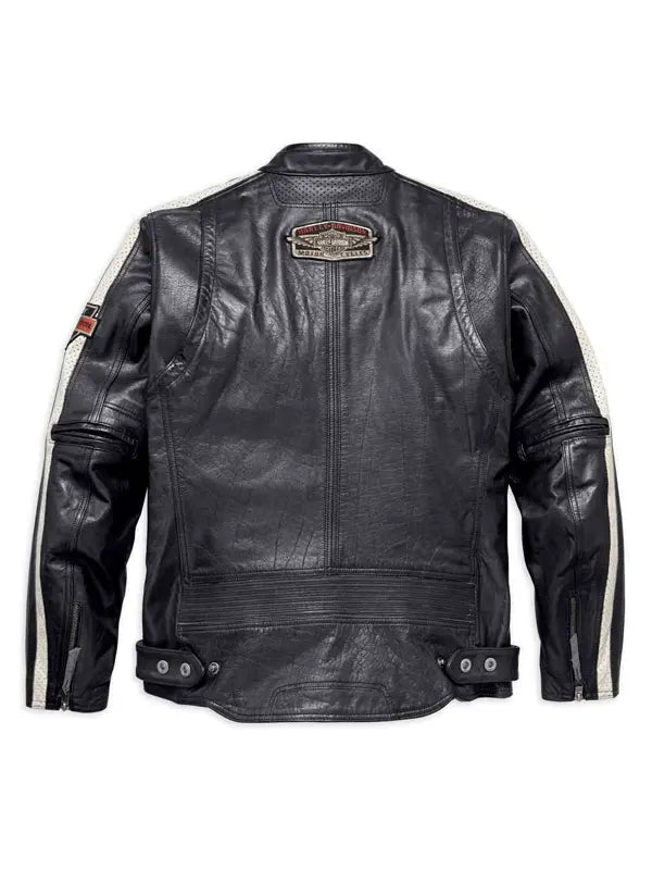Harley Davidson Command Mens Motorcycle Mid-Weight Leather Jacket
