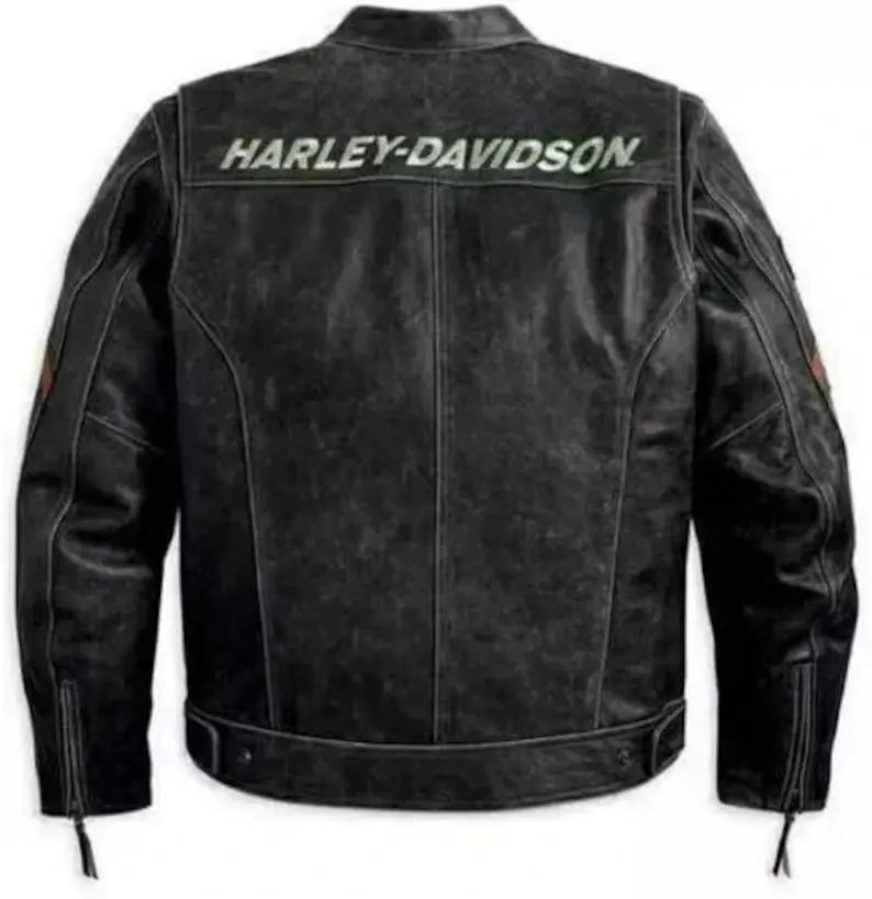 Harley Davidson Black Boxford Leather Jacket