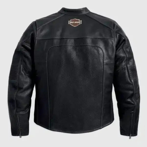 Harley Davidson Men’s Regulator Perforated Black Leather Jacket