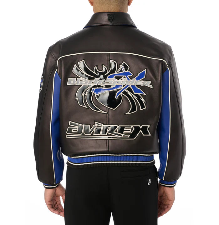 AVIREX BLACK SPIDER RACER JACKET