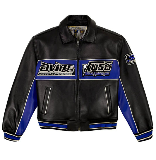 AVIREX BLACK SPIDER RACER JACKET