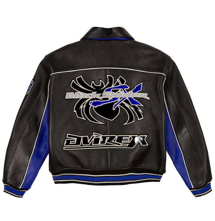 AVIREX BLACK SPIDER RACER JACKET