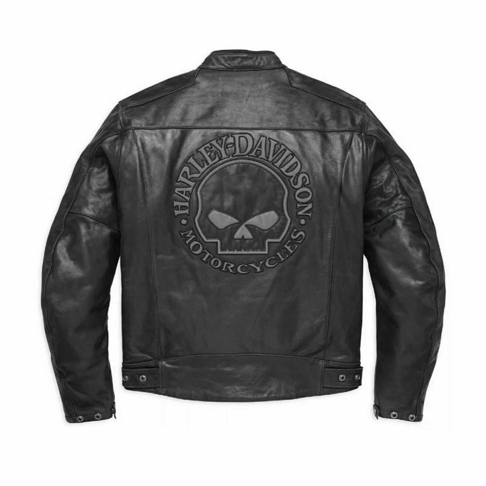 Harley Davidson Men's Reflective Skull Leather Jacket