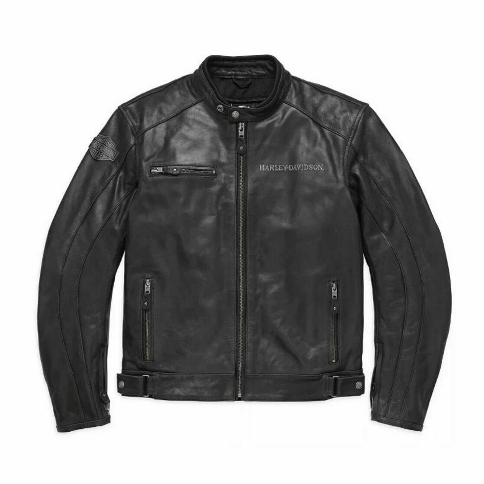 Harley Davidson Men's Reflective Skull Leather Jacket