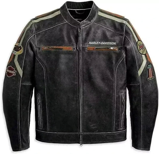 Harley Davidson Black Boxford Leather Jacket